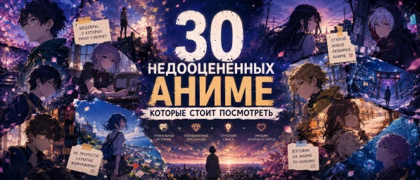 30 недооценённых аниме, которые стоит посмотреть