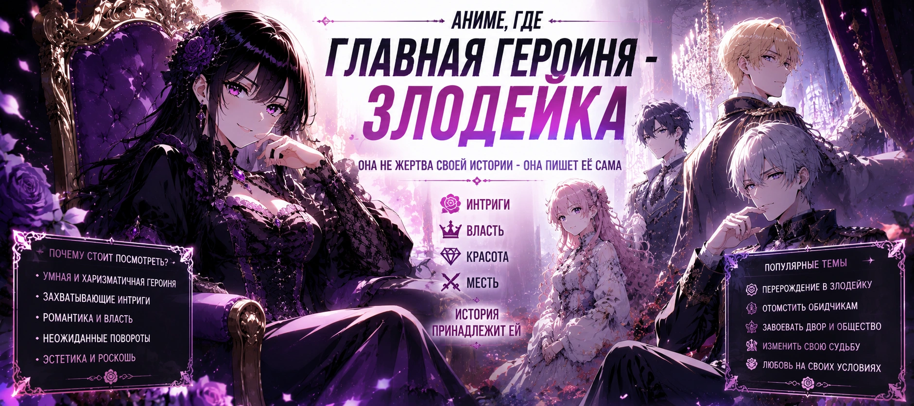Аниме, где главная героиня - злодейка